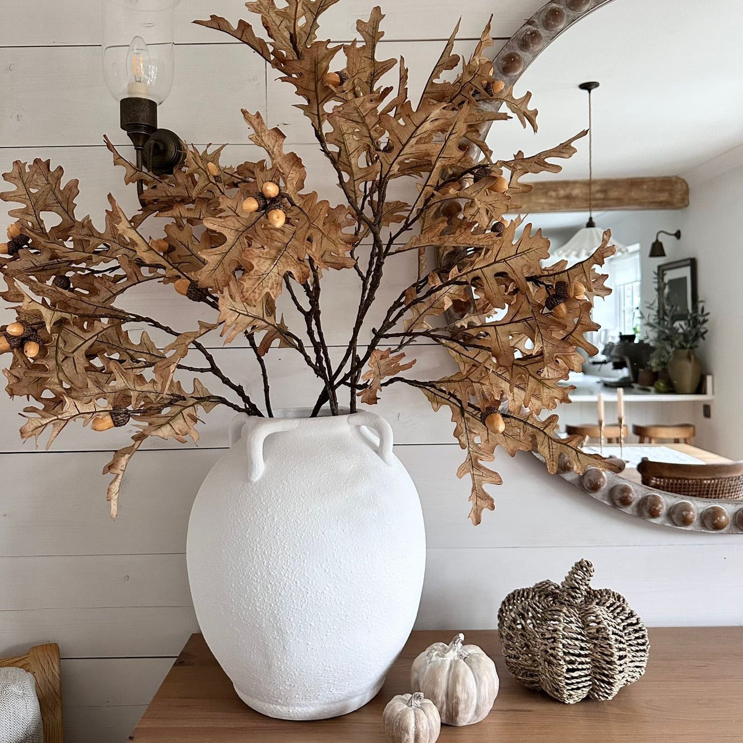 Set Of Two Rattan Pumpkins