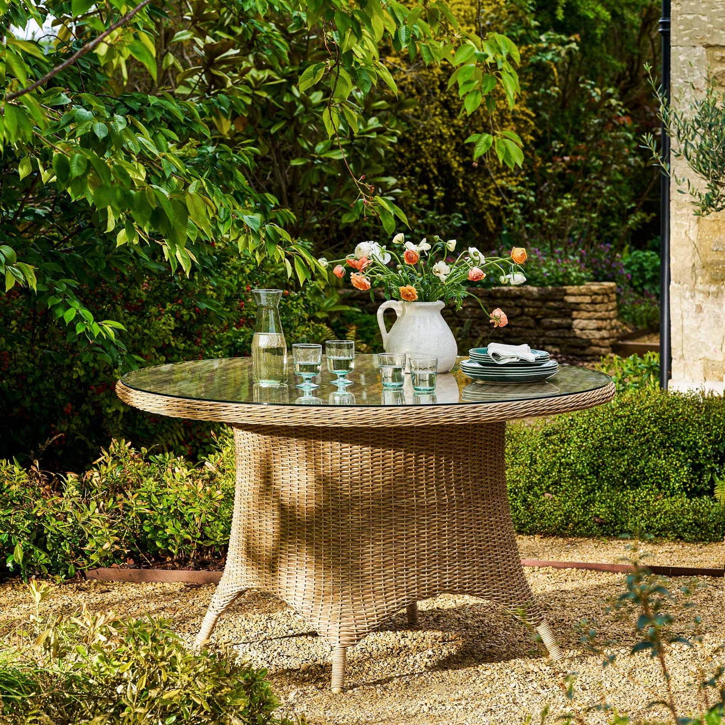 Round Dining Set Large Natural