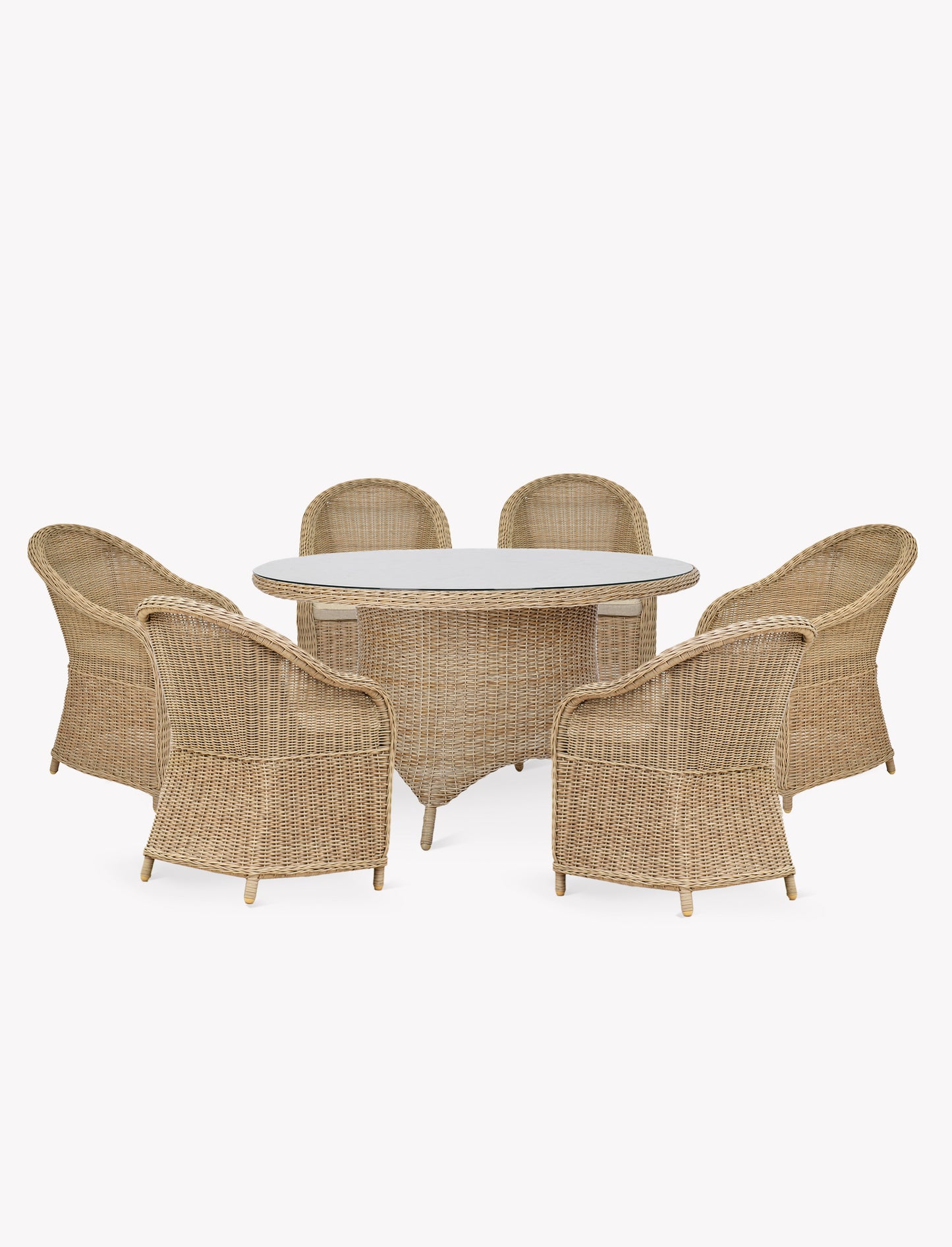 Round Dining Set Large Natural