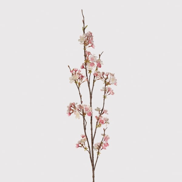 Pink and Cream Cherry Ruffled Blossom Spray