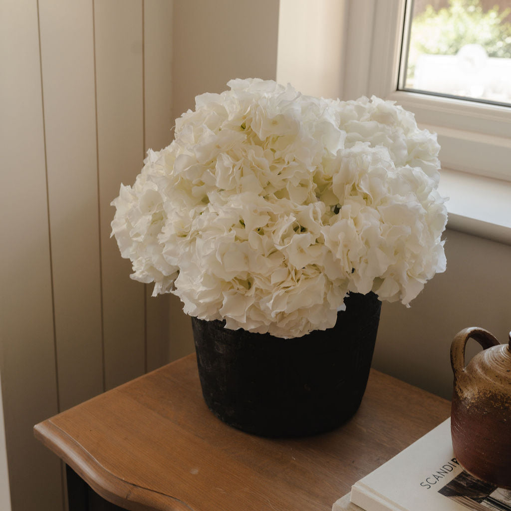 Luxury Real Touch White Hydrangea