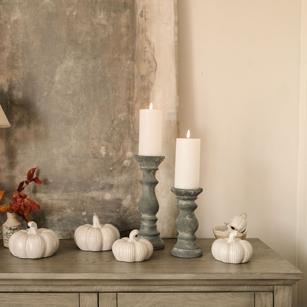 Ceramic Ribbed Pumpkins