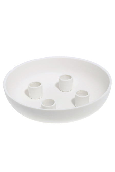 White Ceramic Candle Holder