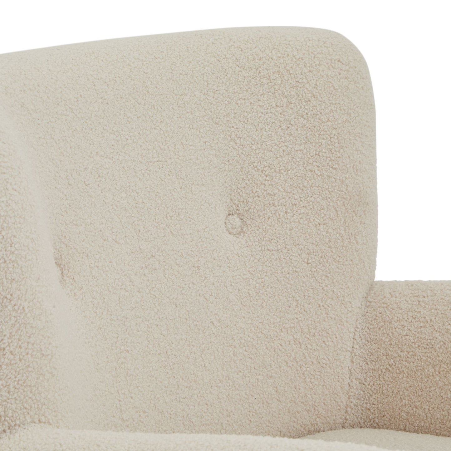 Boucle Lounge Chair Cream