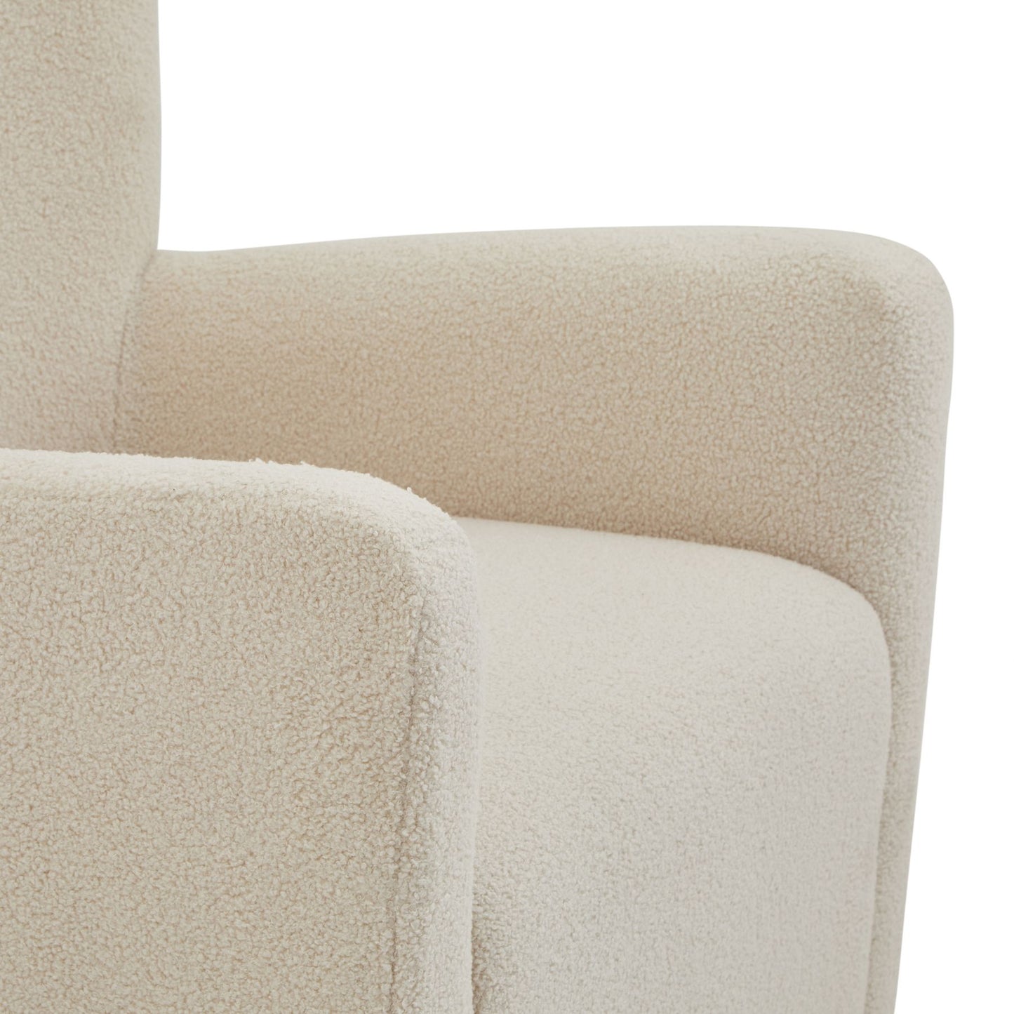 Boucle Lounge Chair Cream