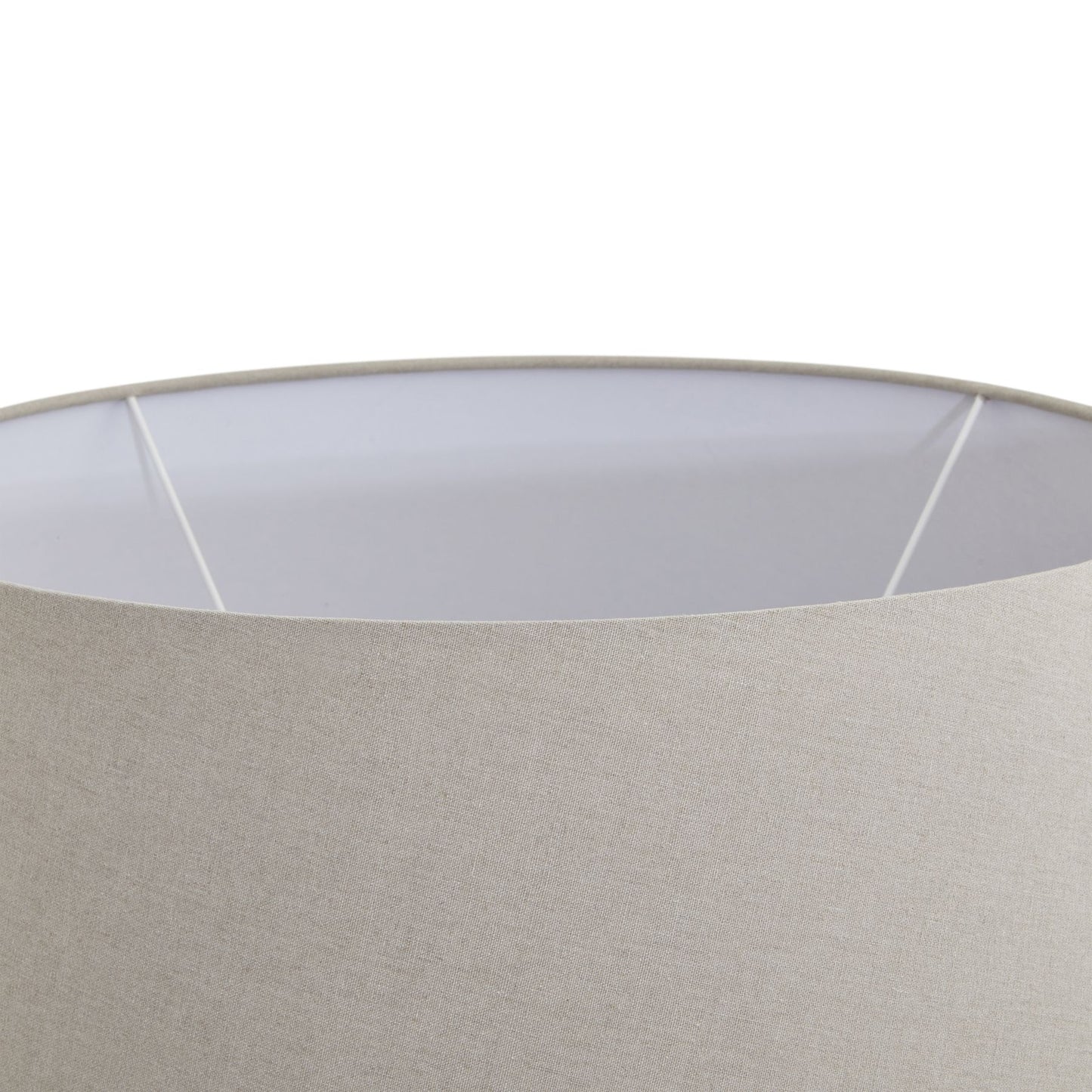 Athena Natural Stone Round Table Lamp With Linen Shade