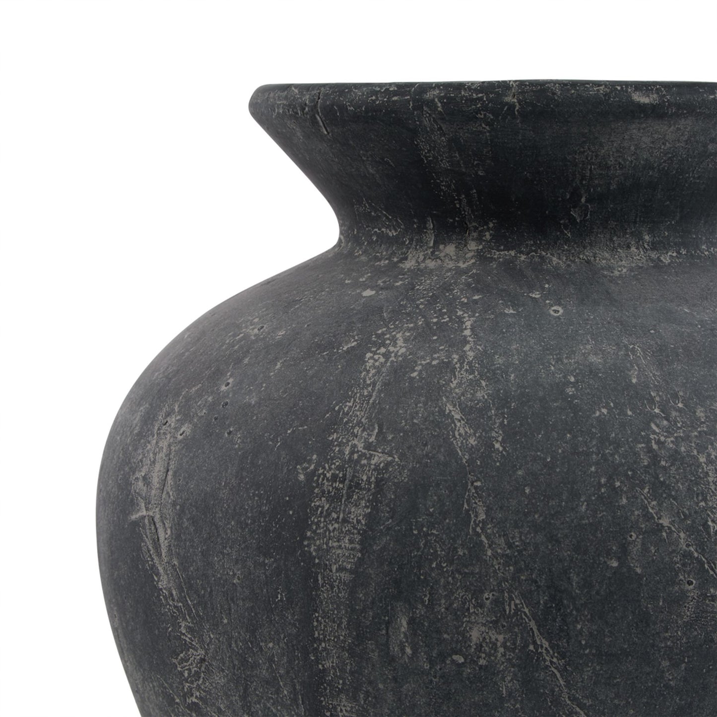 Grey Stone Fluted Vase