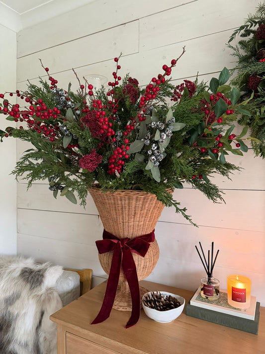 Tall Red Berry Stems