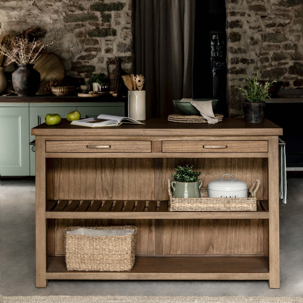 Natural Wood Kitchen Island