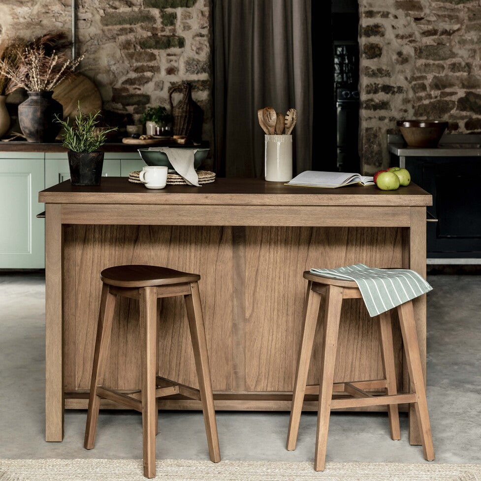 Natural Wood Kitchen Island