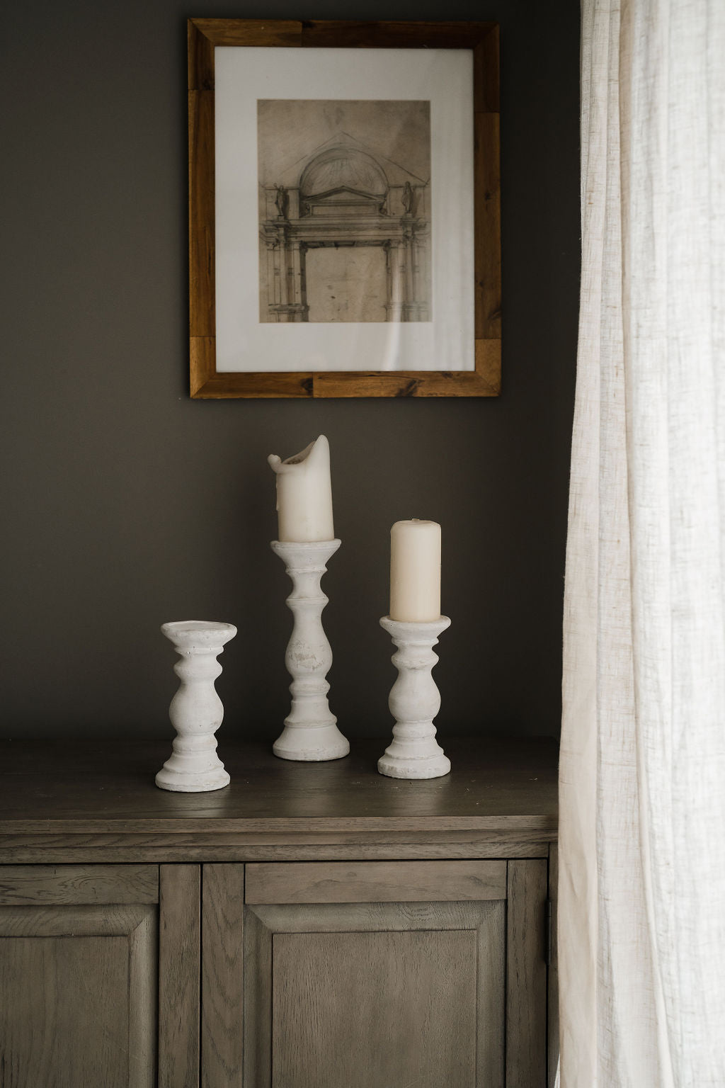 White Stone Candle Holders Sale