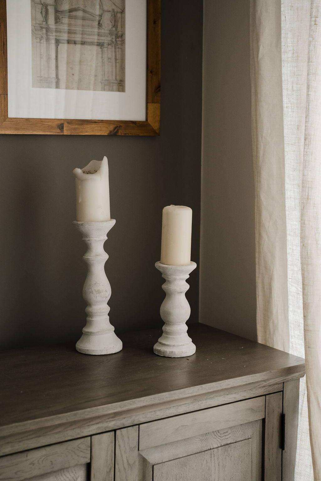 White Stone Candle Holders Sale