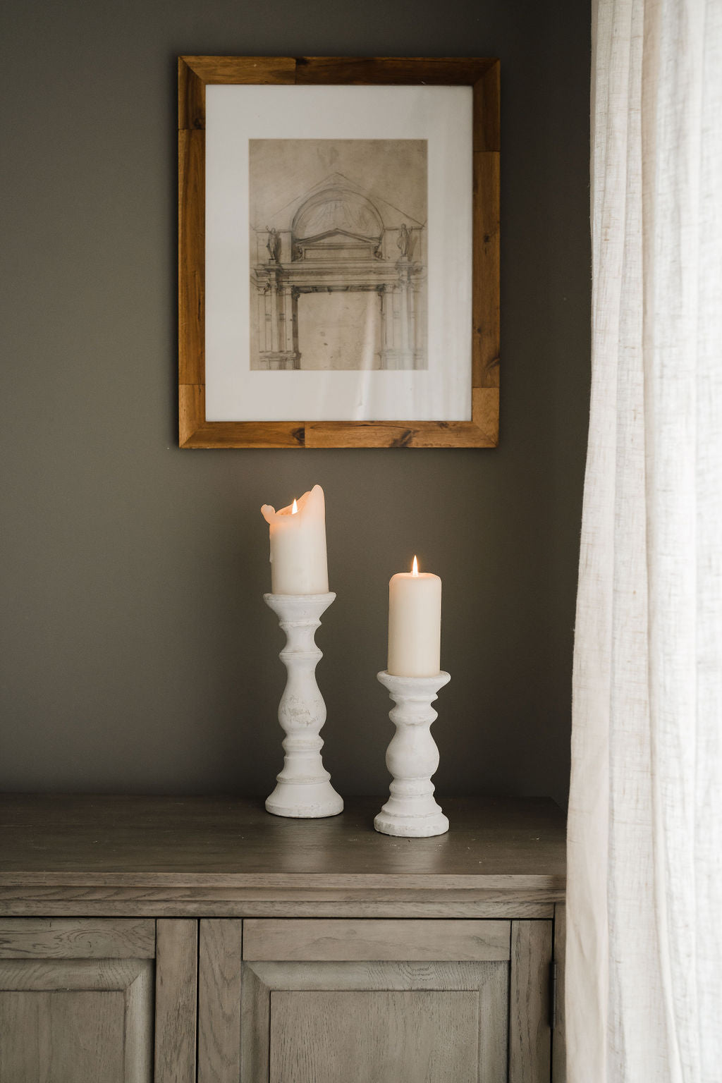 White Stone Candle Holders Sale