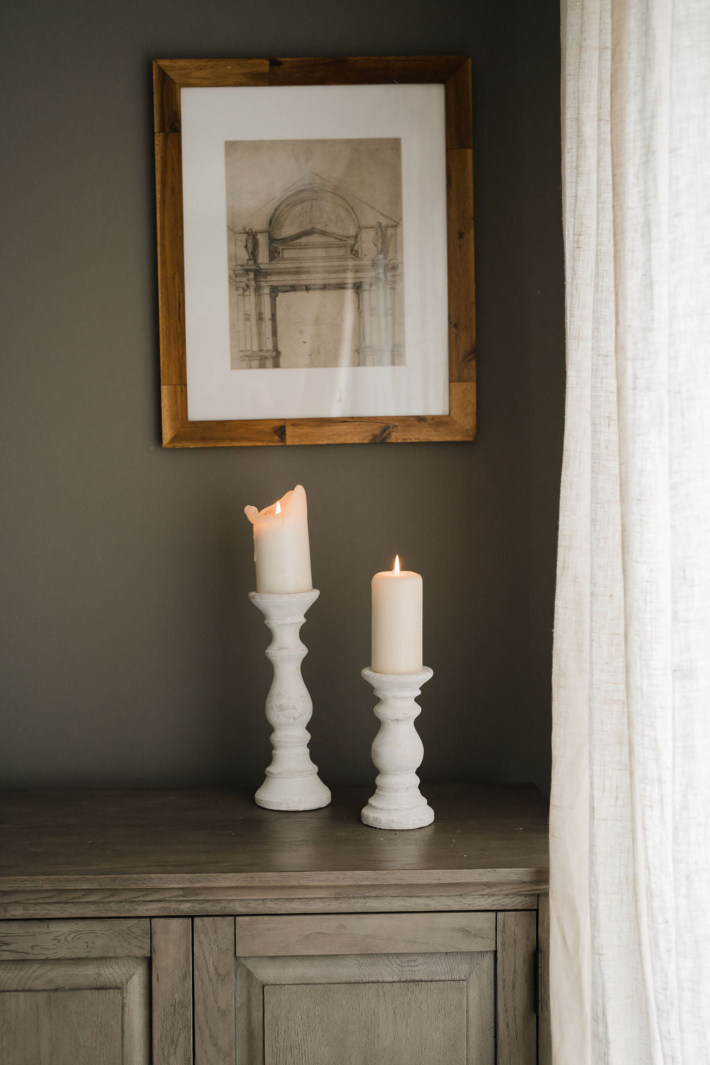 White Stone Candle Holders Sale