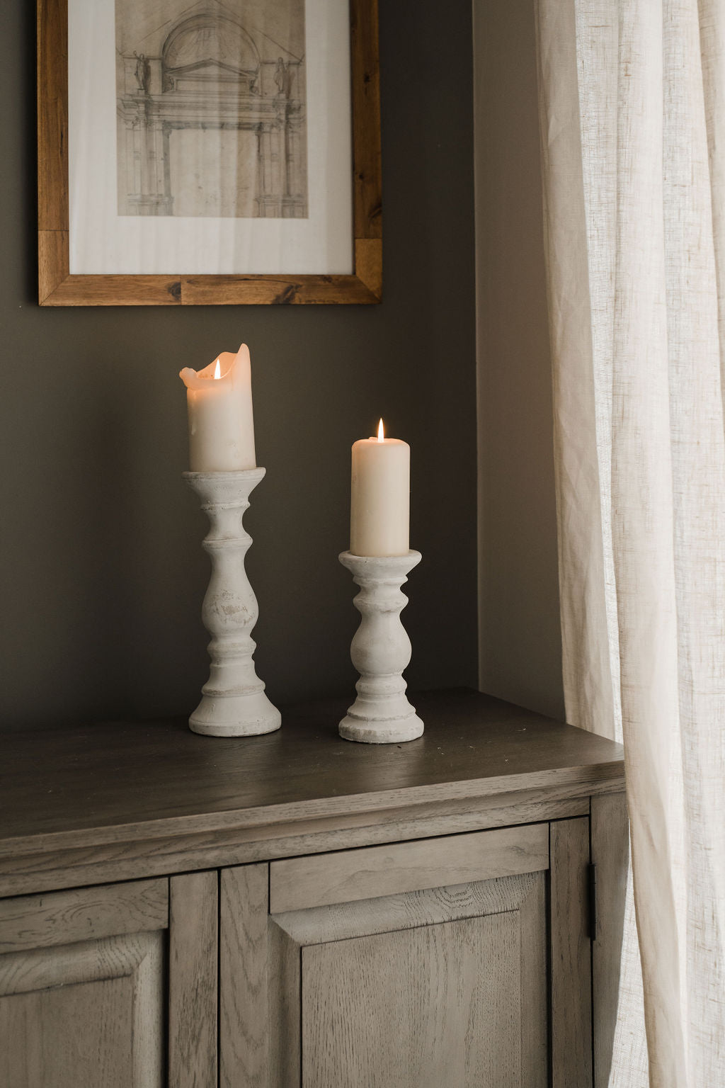 White Stone Candle Holders Sale