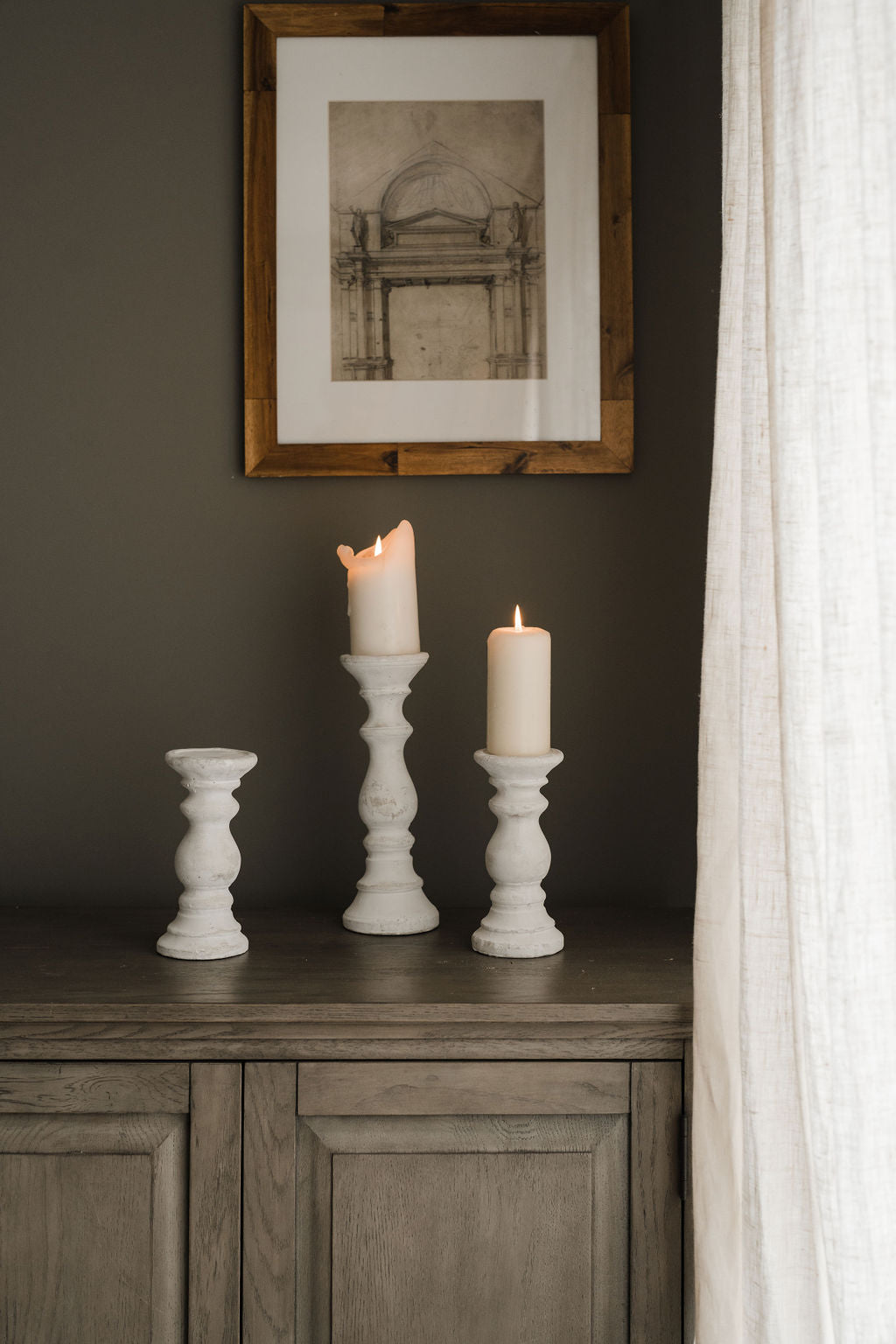 White Stone Candle Holders Sale