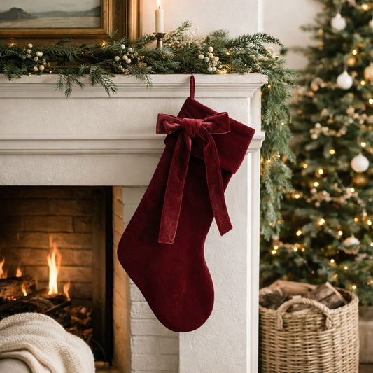 Velvet Stocking Emerald Green