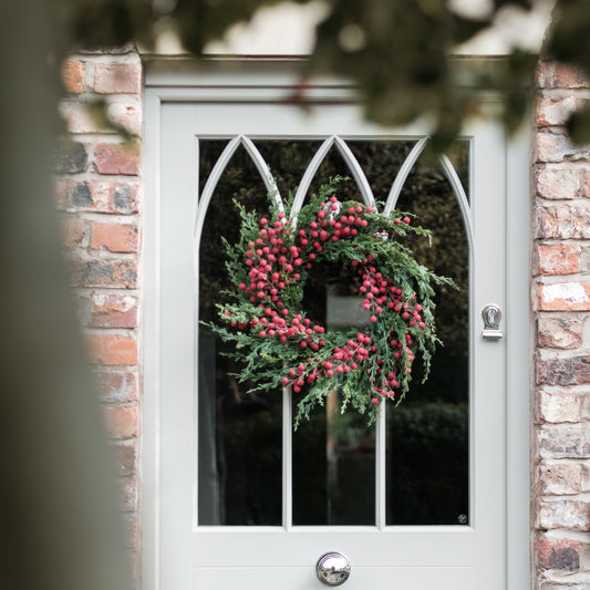 Cedar and Frosted Berry Artificial Wreath