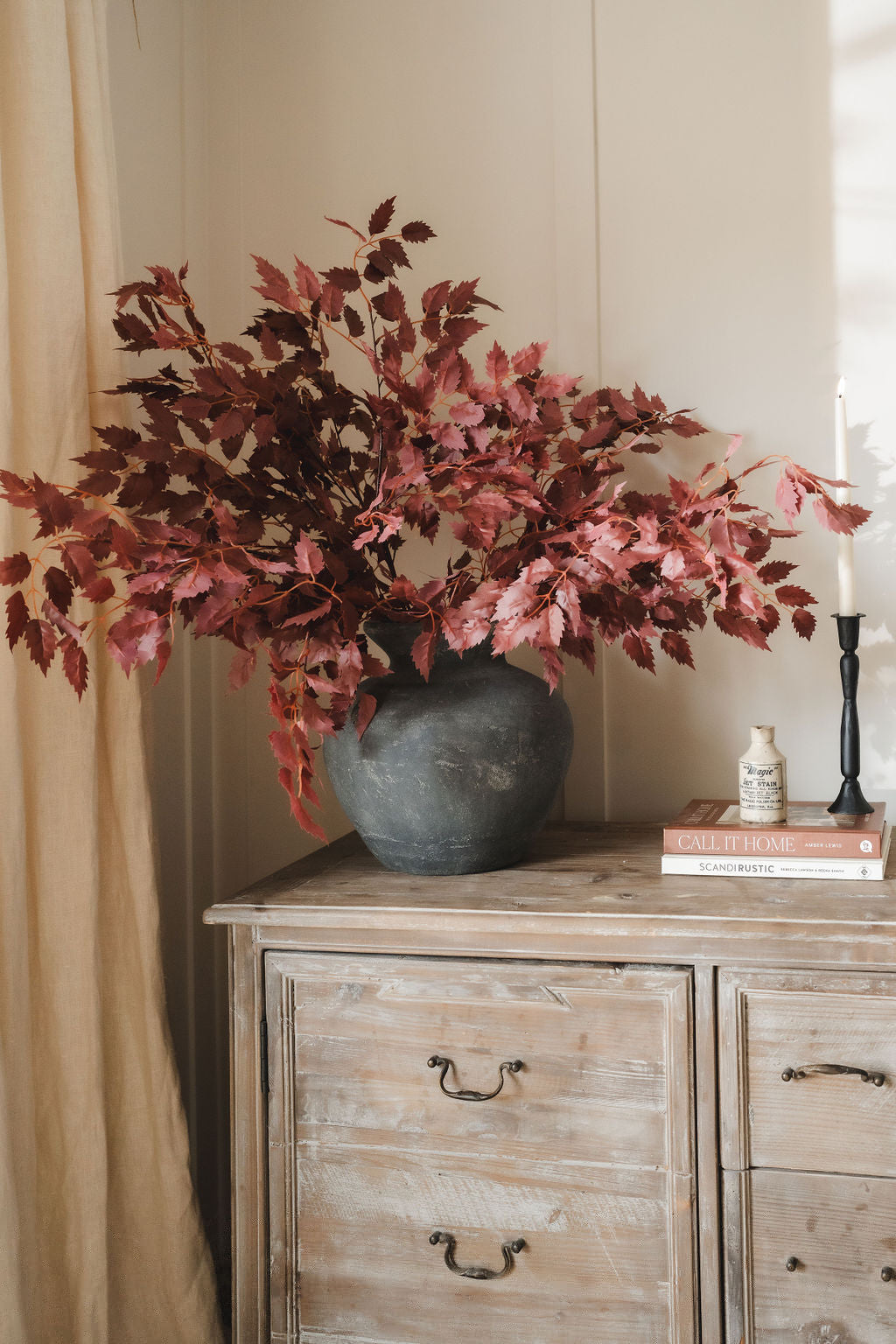 Plum Artificial Autumn Stems