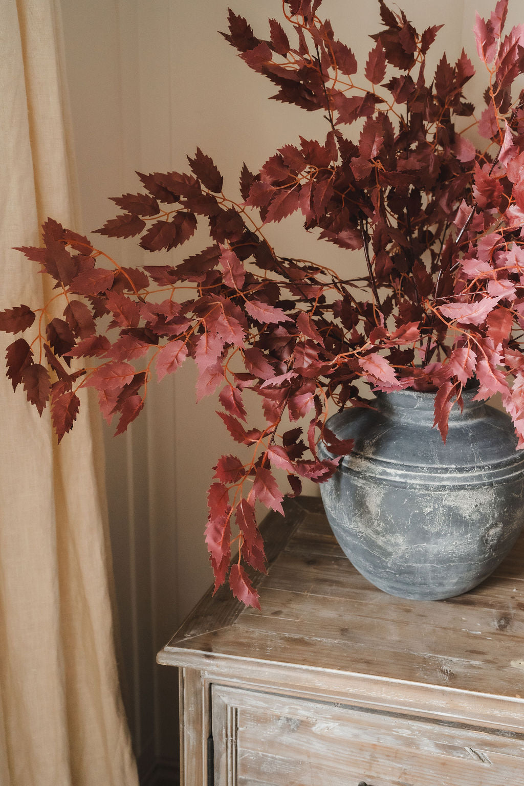 Plum Artificial Autumn Stems