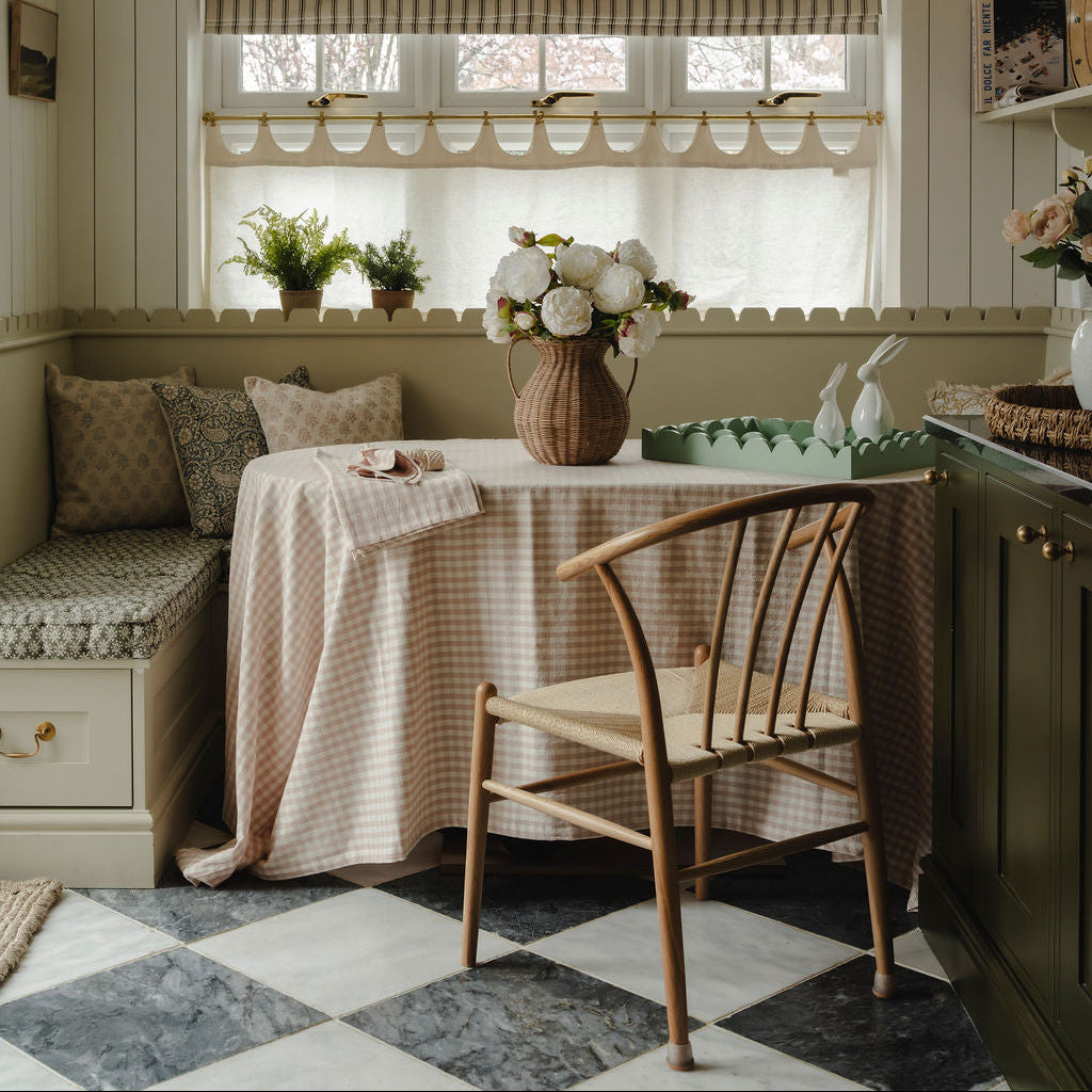 Pale Pink Gingham Easter Table Bundle