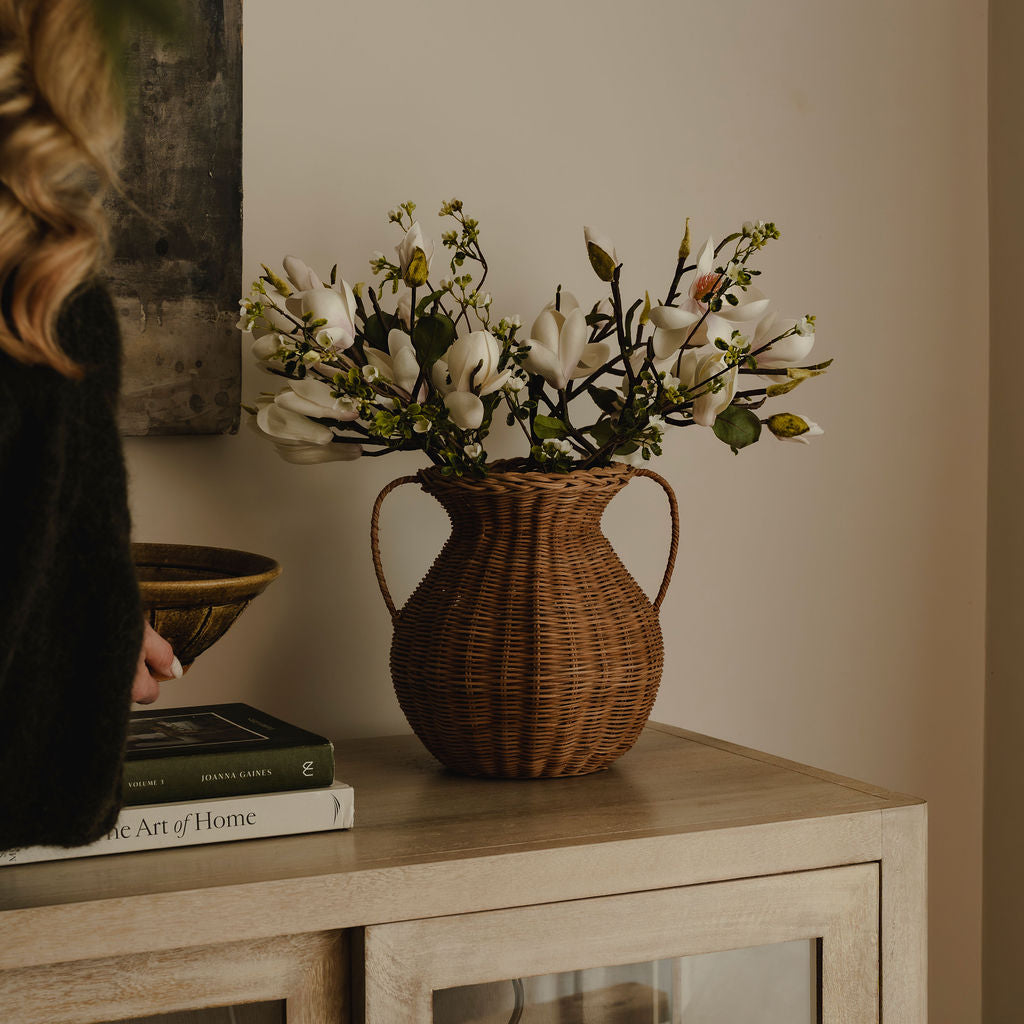 Woven Wicker Vase