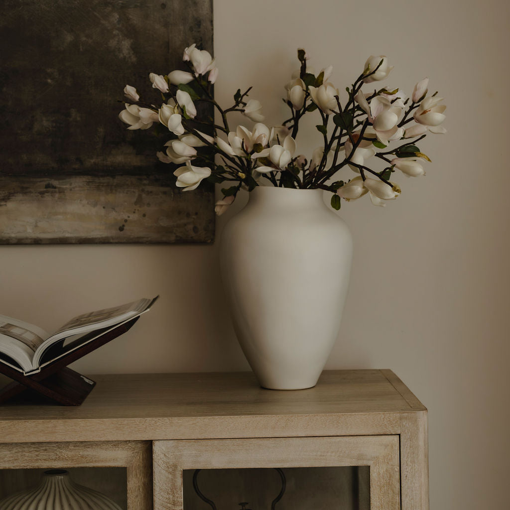 Luxury Tall White Faux Magnolia