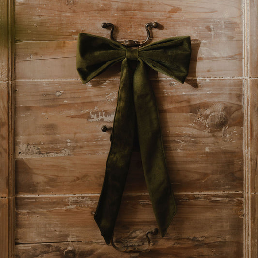 Emerald Green Velvet Christmas Bow