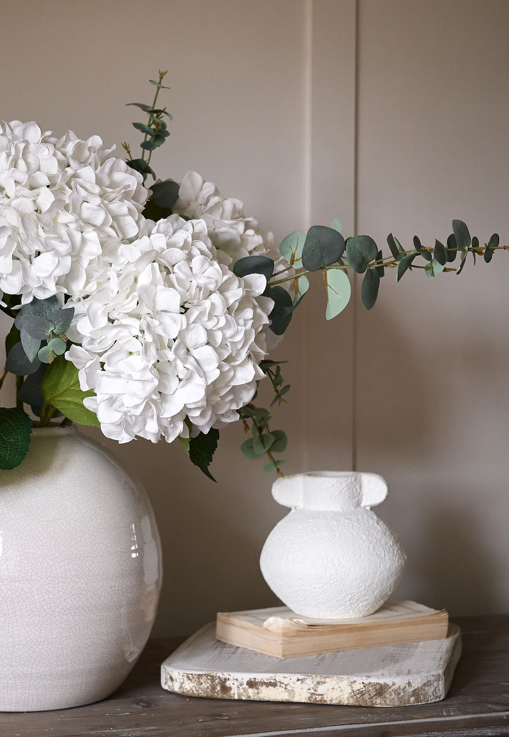 Classic Hydrangea and Eucalyptus Arrangement Save 30% Limited Time Only