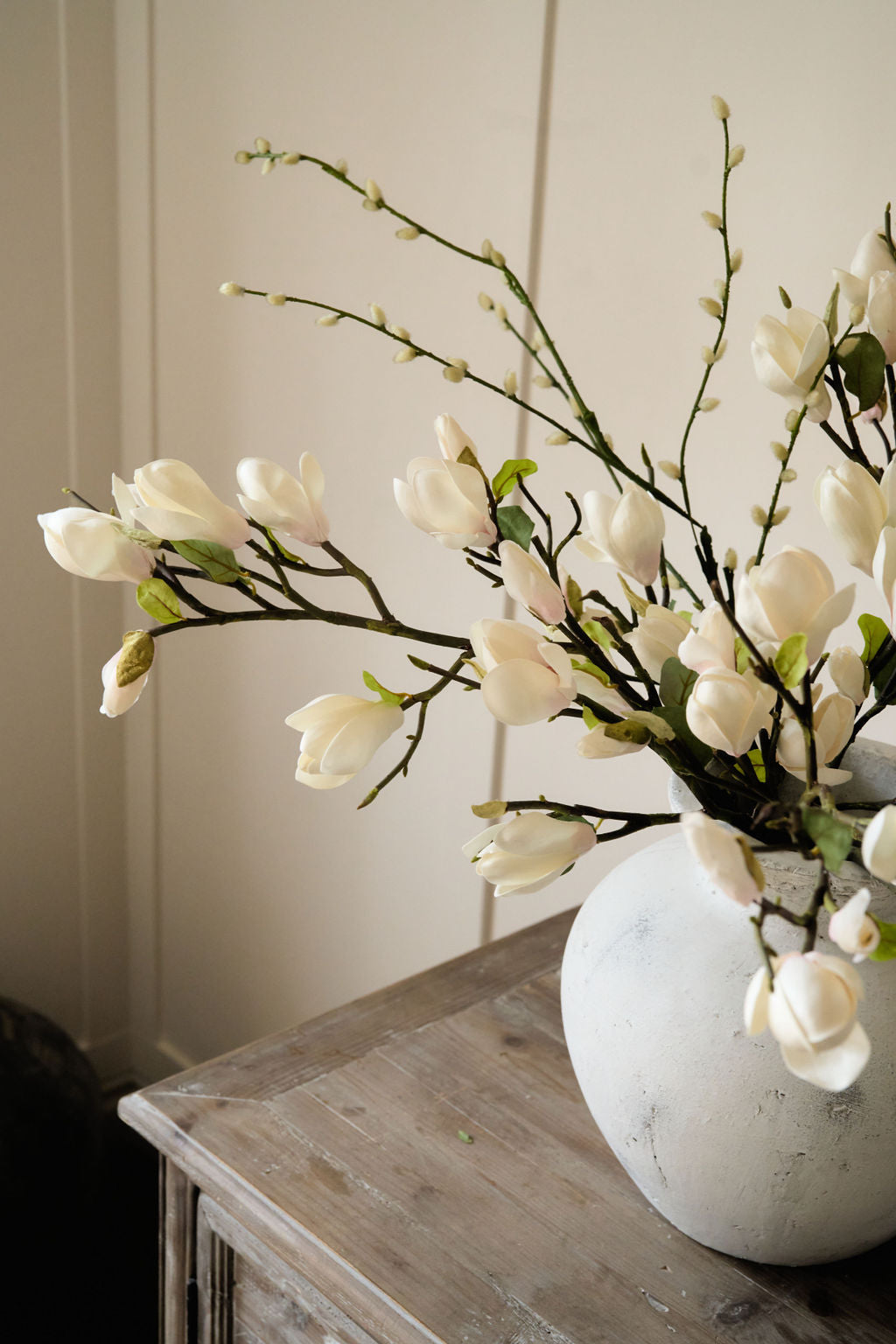 Luxury Magnolia and Pussy Willow Spring Arrangement by My Millennium Maison