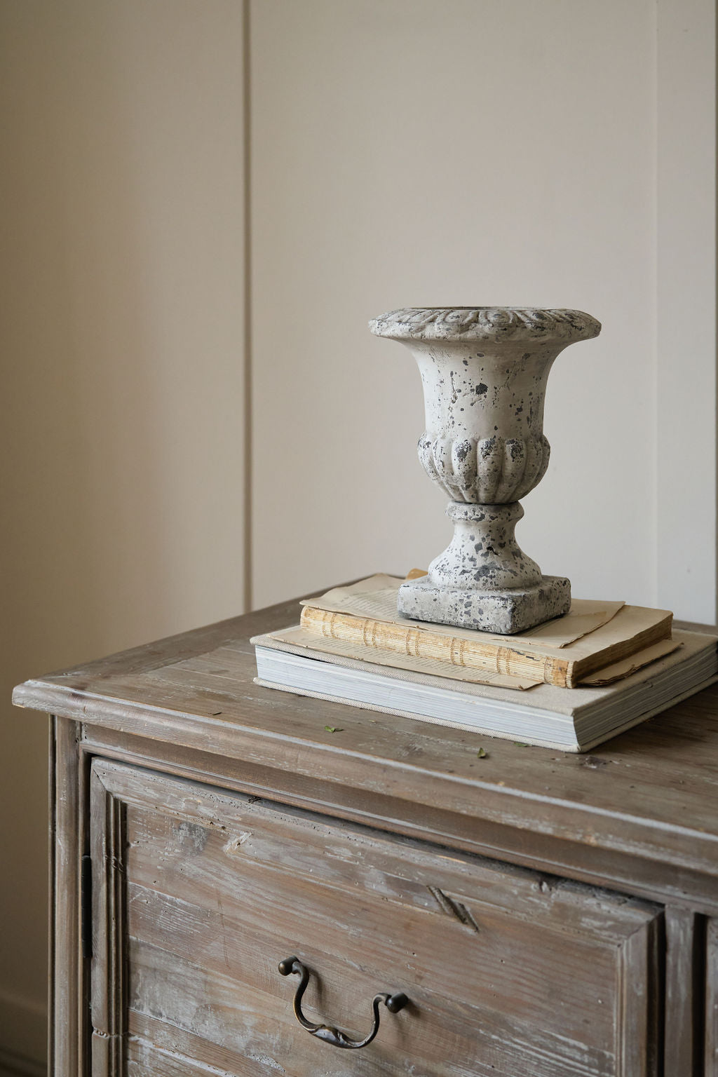 Fluted Stone Urn