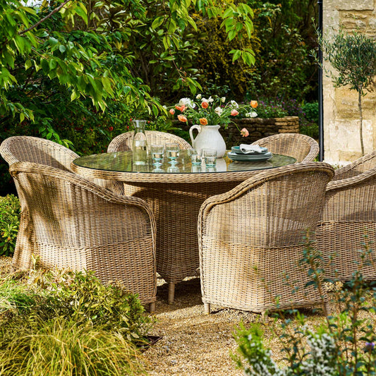 Round Dining Set Large Natural