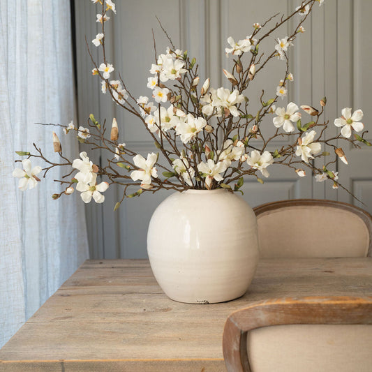 Open Magnolia and Apple Blossom Arrangement